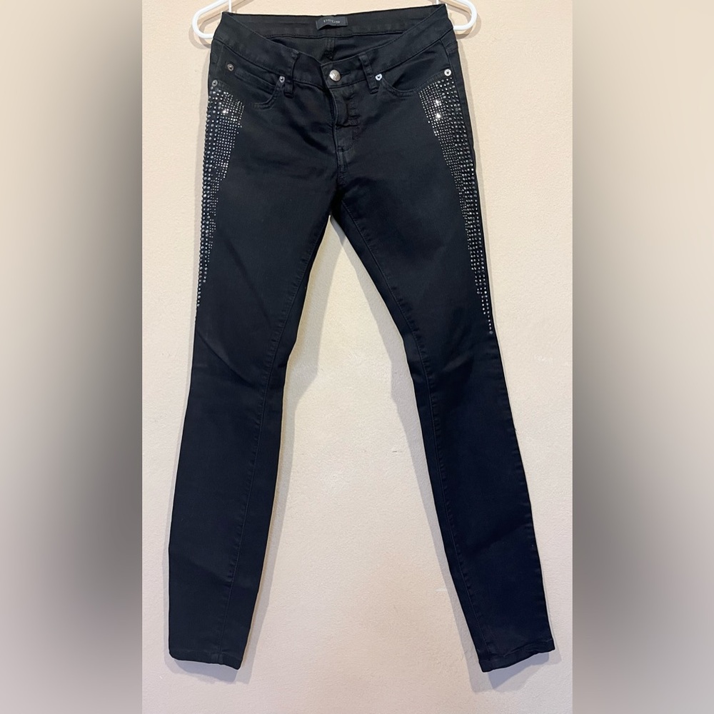 Bebe Rhinestone Skinny Jeans - Picture 3 of 3